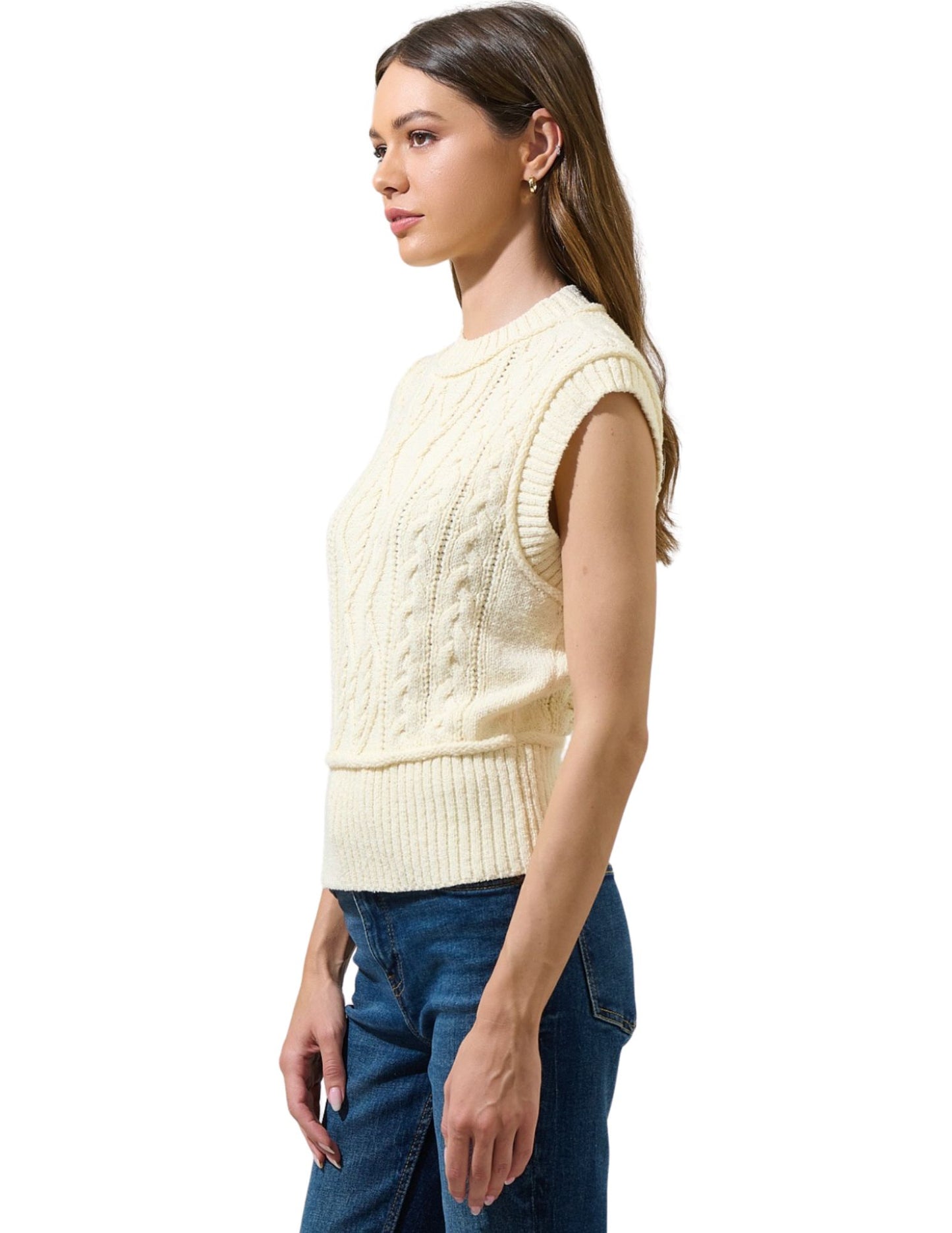 Loreli Cable Knit Sweater Top