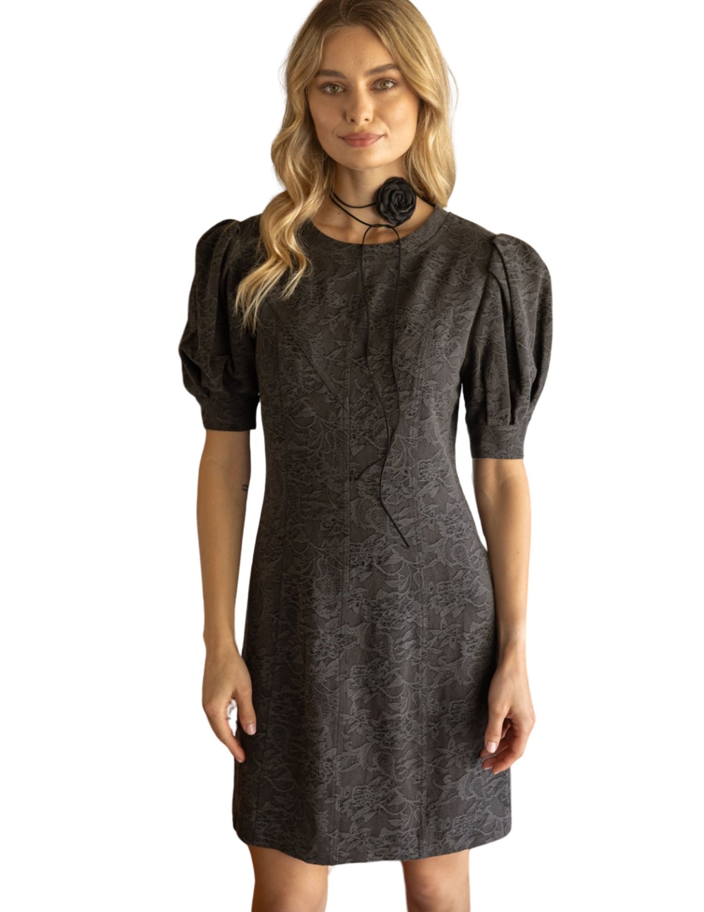 Claire Charcoal Mini Dress