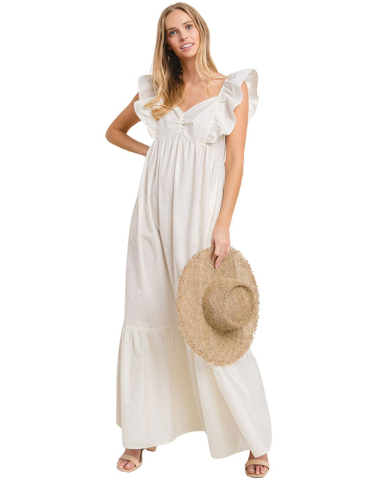 Polly Poplin Maxi Dres- SALE