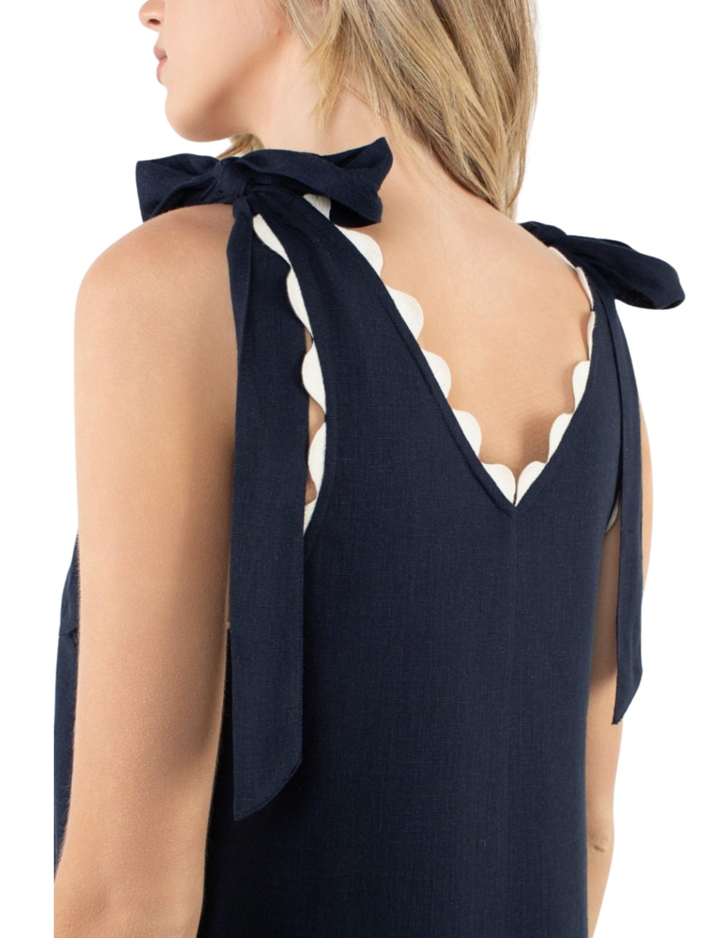 Sally Scalloped Mini Dress