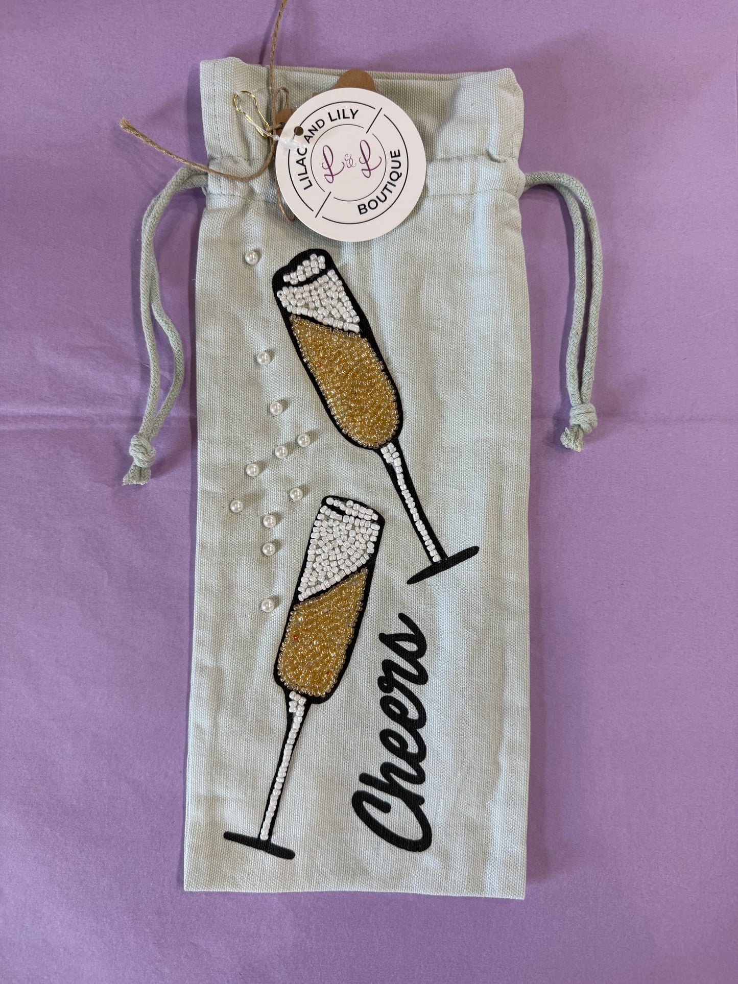 Cheers Flute Wine Bag