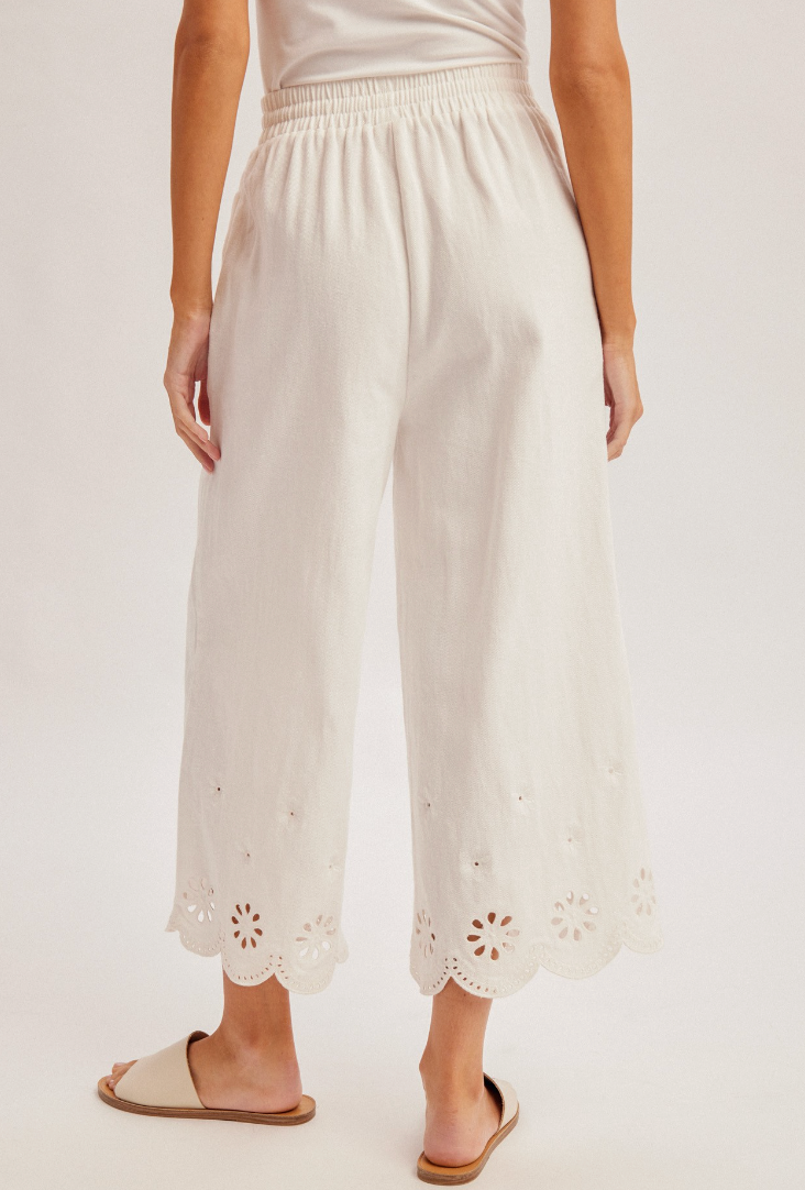 White Cutout Pants