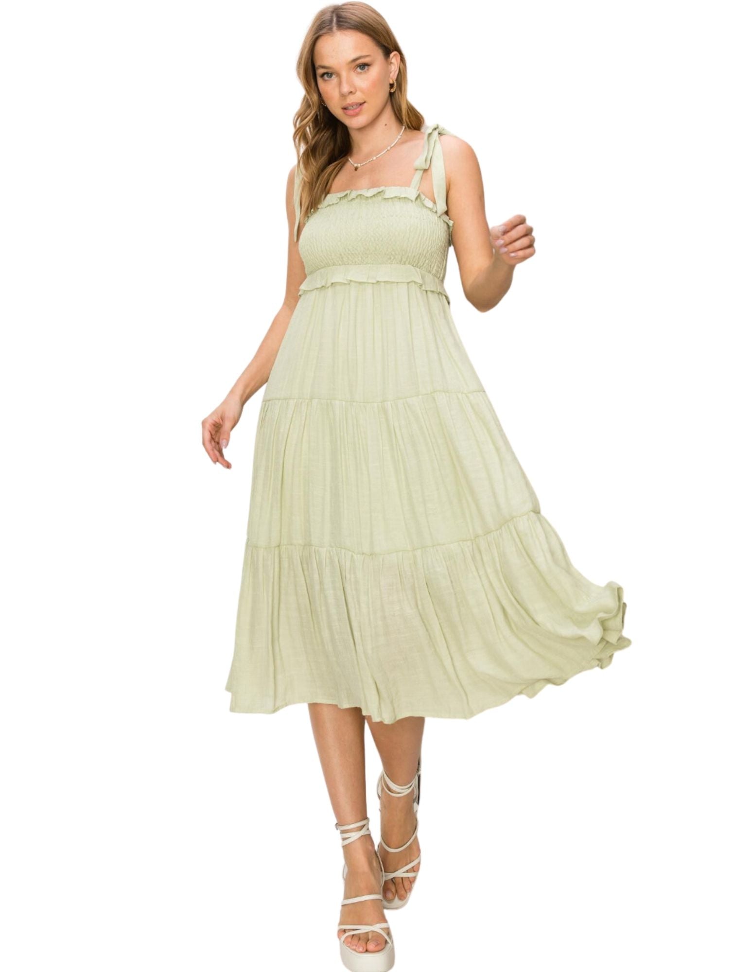 Sage Green Midi Dress Lilac and Lily Boutique Sage Green Midi Dress Lilac and Lily Boutique