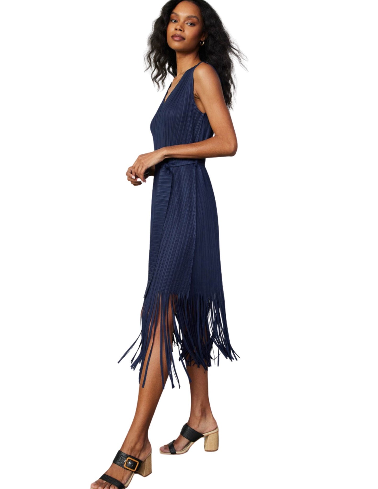 France Fringe Midi Dress