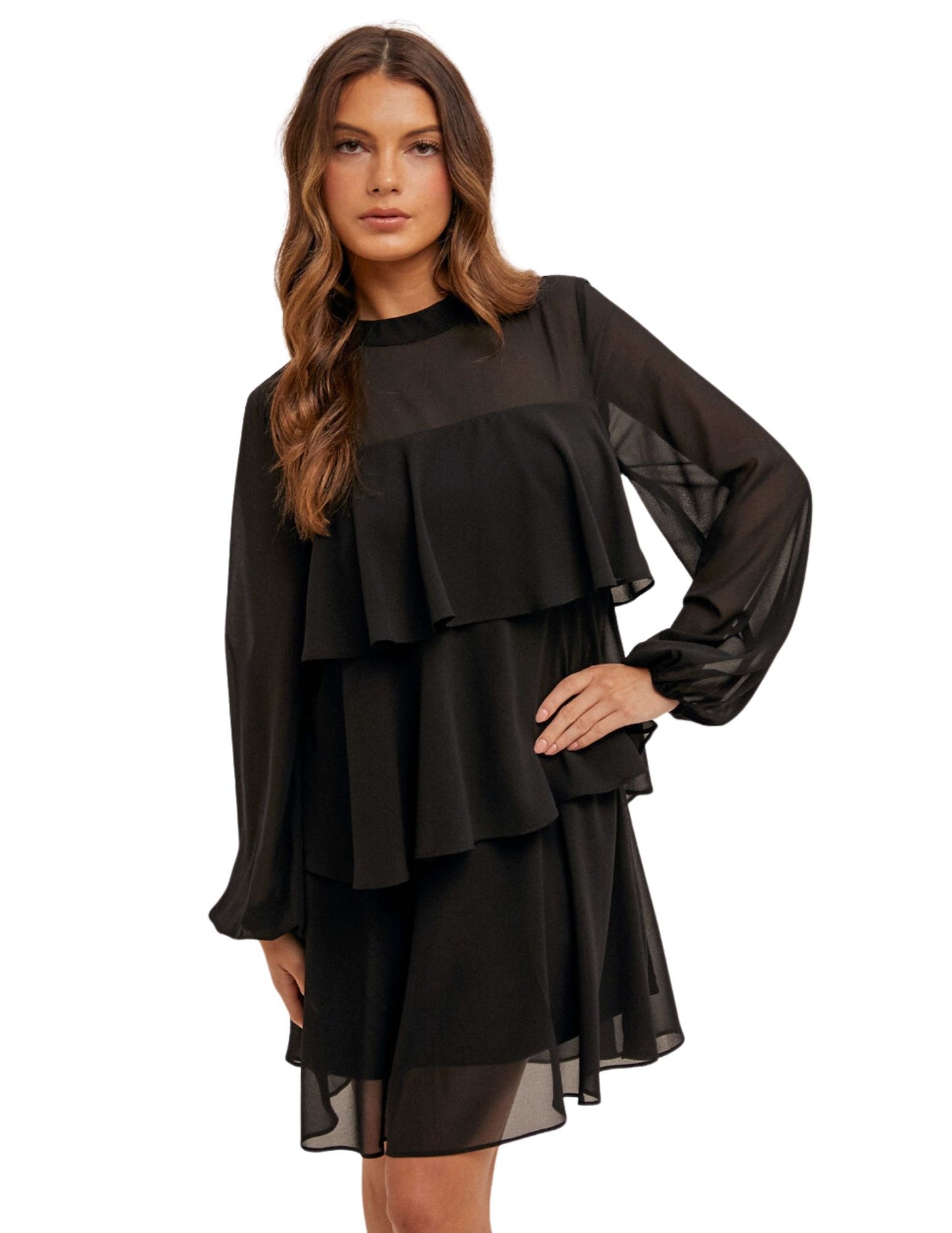 Ruffle Me Up- Black