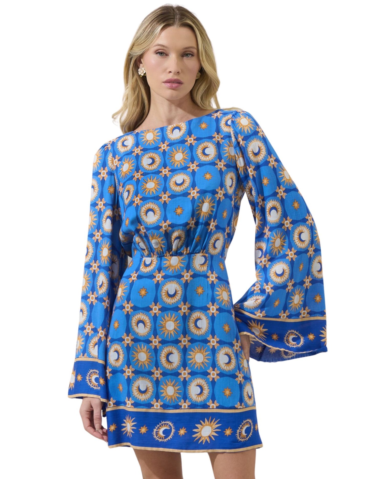 Moonshine Bell Sleeve Mini Dress