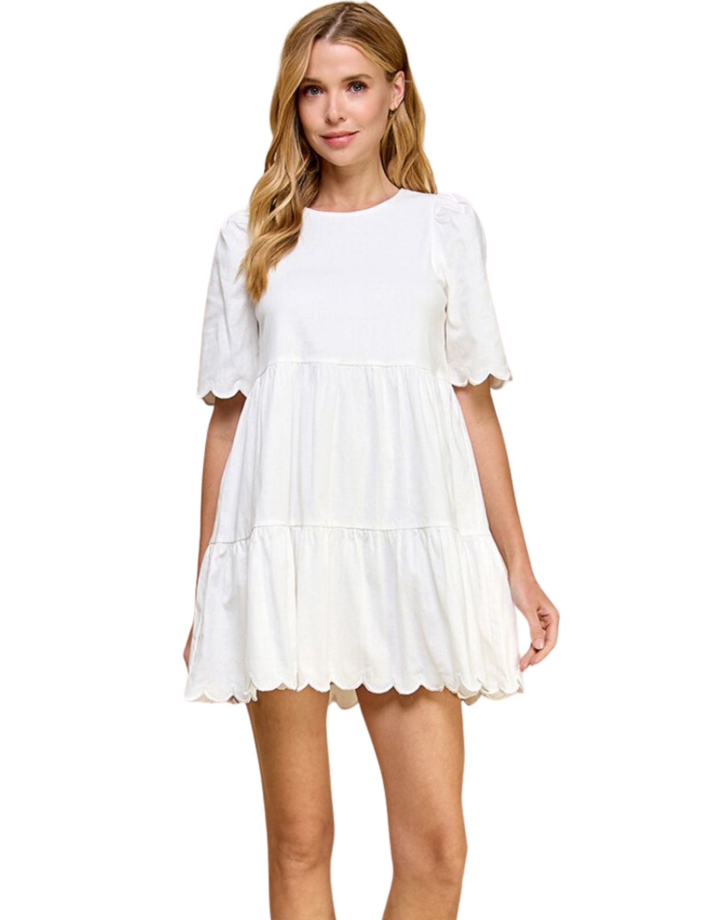 Sincerely Scalloped Dress