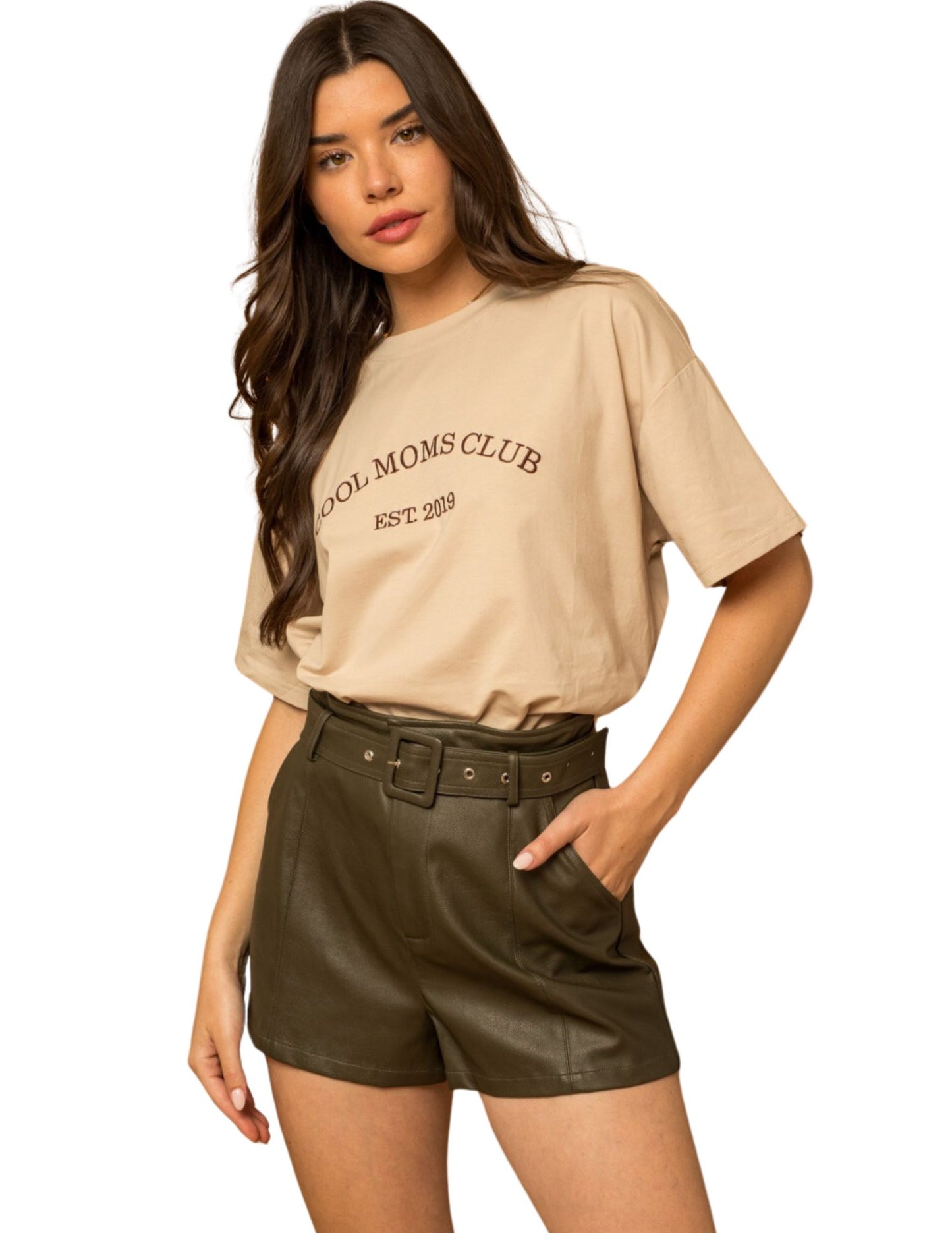 Ashley Paperbag Leather Shorts