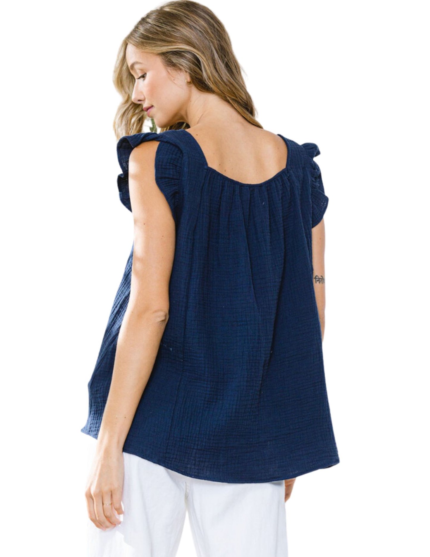 Keep it Simple Top- Navy