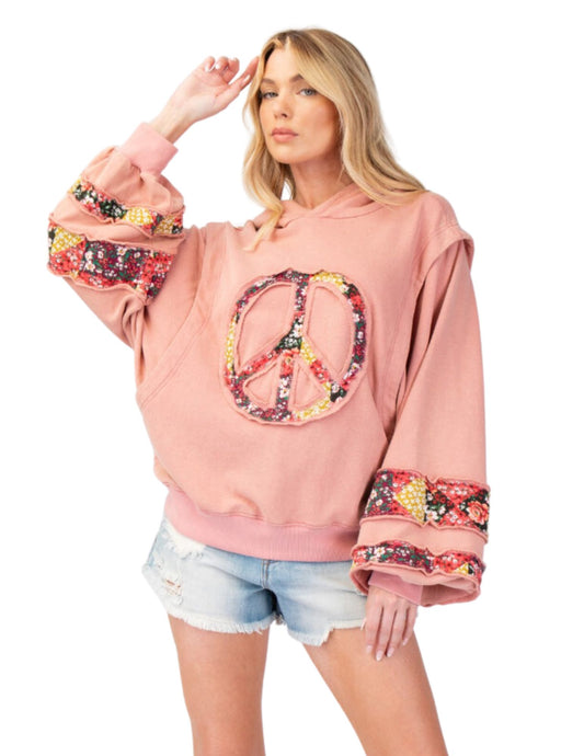 Peace Hooded Top