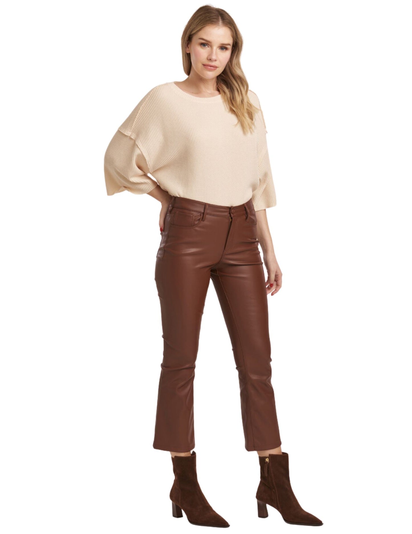 Jeanne Vegan Leather Pants