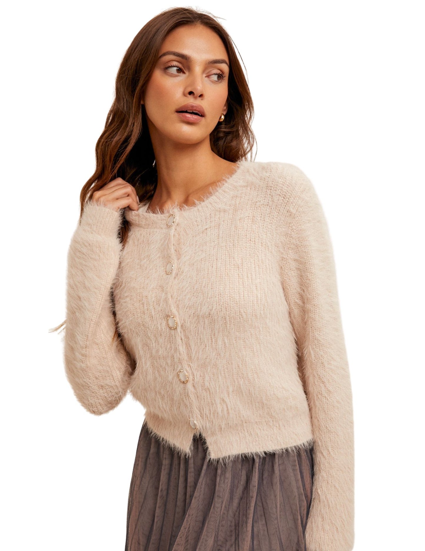 Eyelash Soft Sweater - Pink