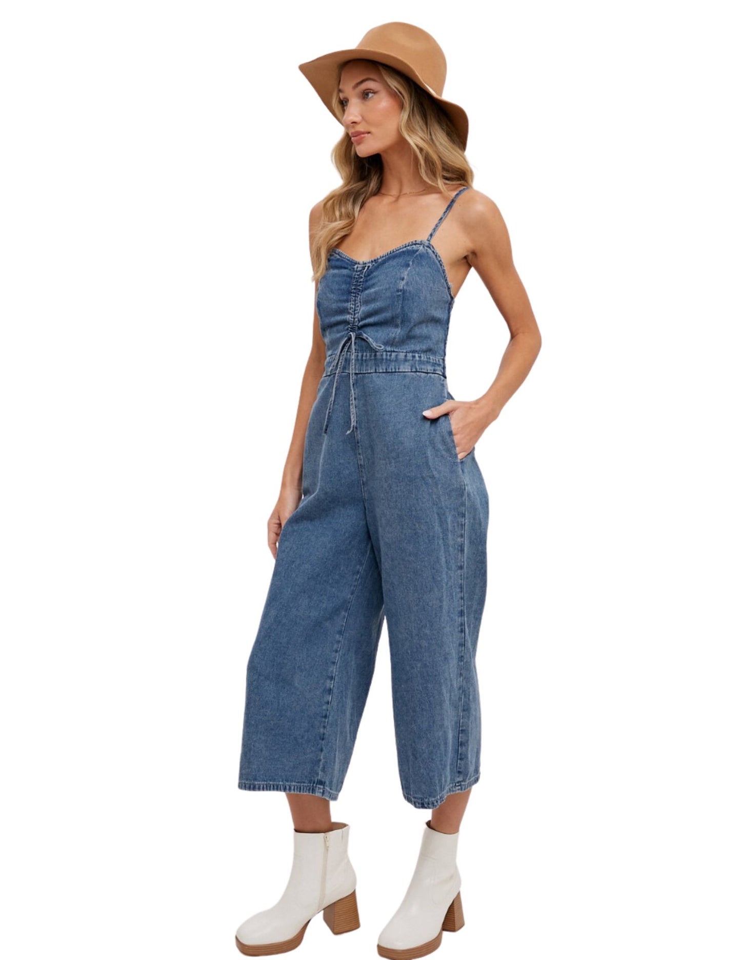 Alicia Acid Wash Jumpsuit- Medium