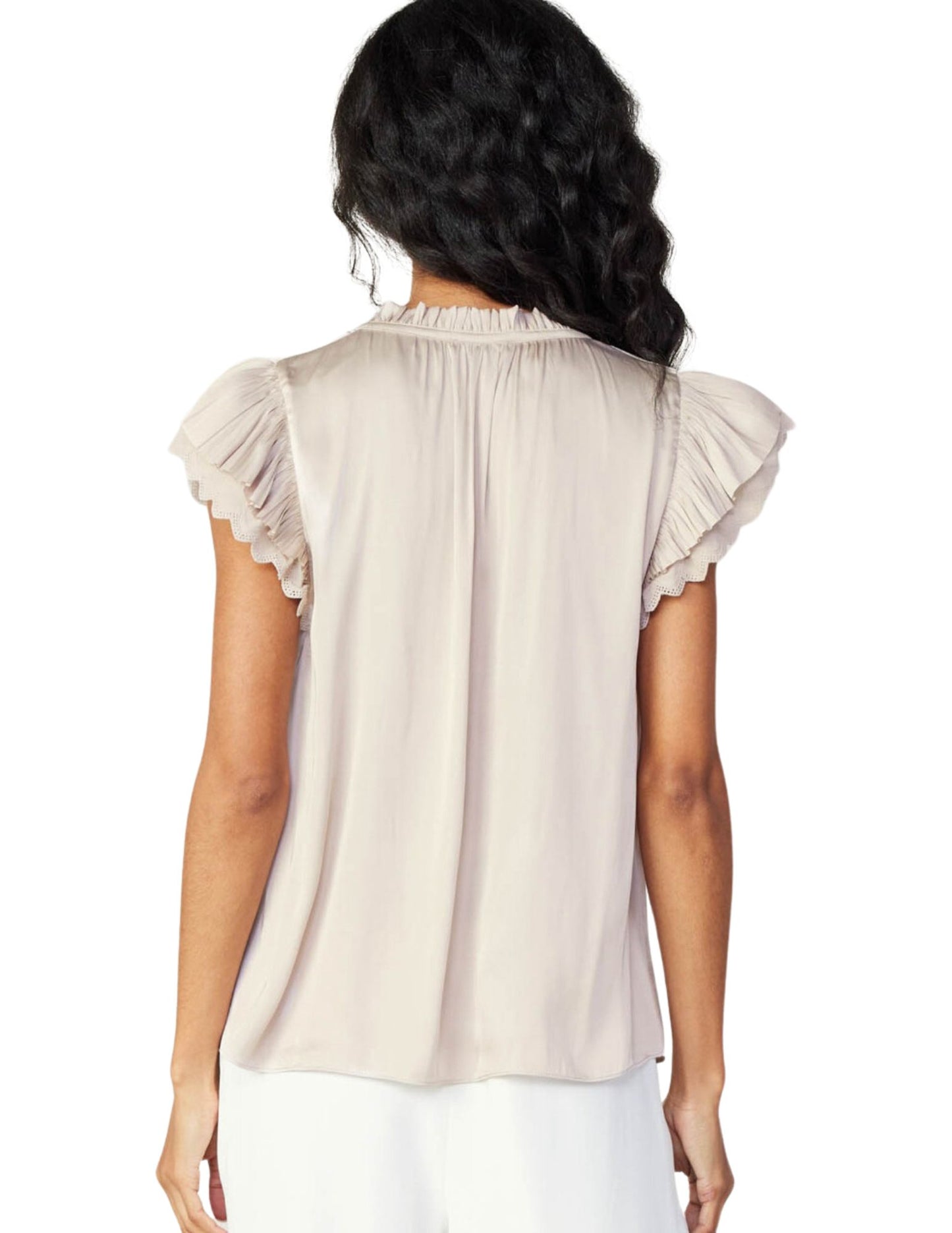 Flutterfly Blouse- Beige