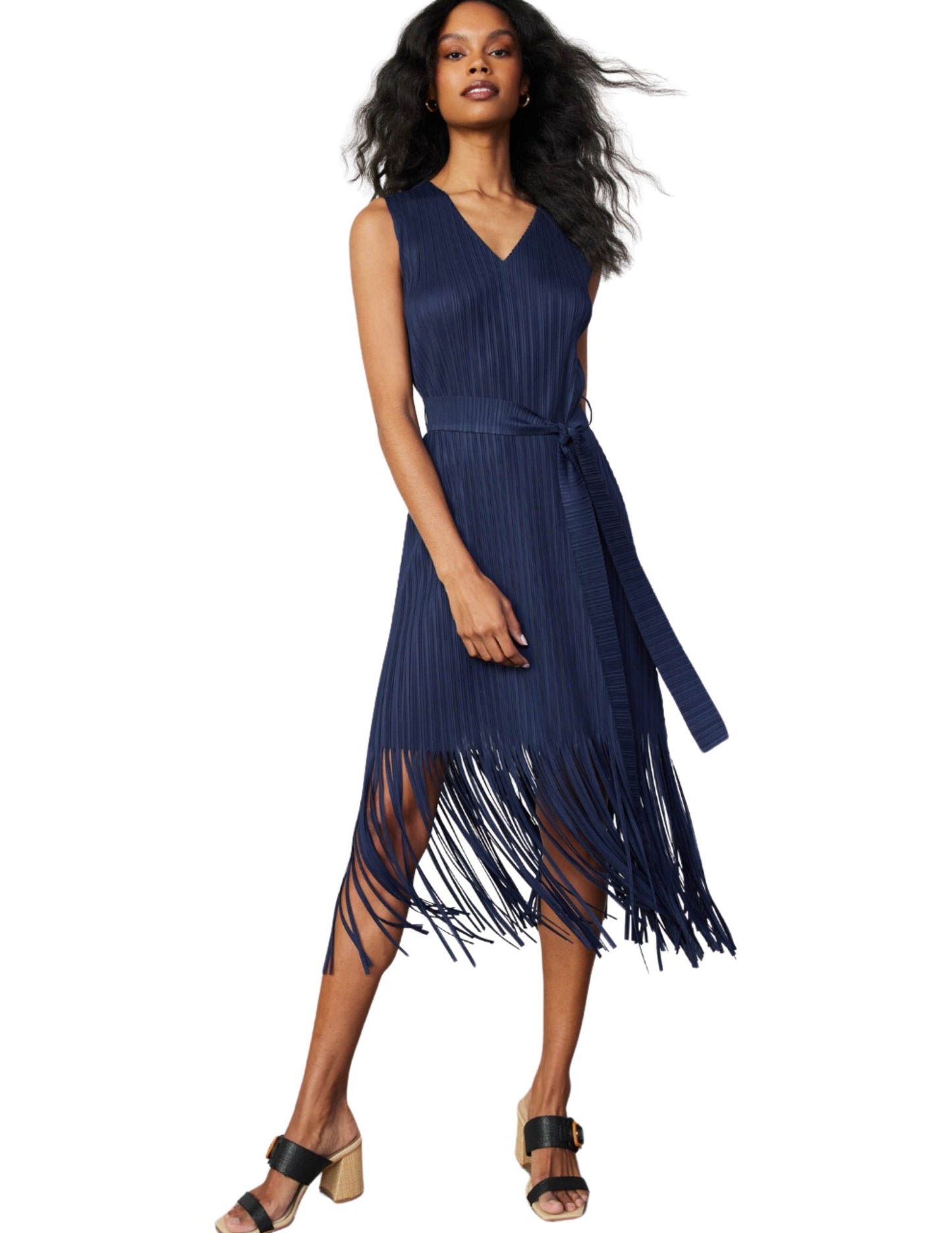 France Fringe Midi Dress