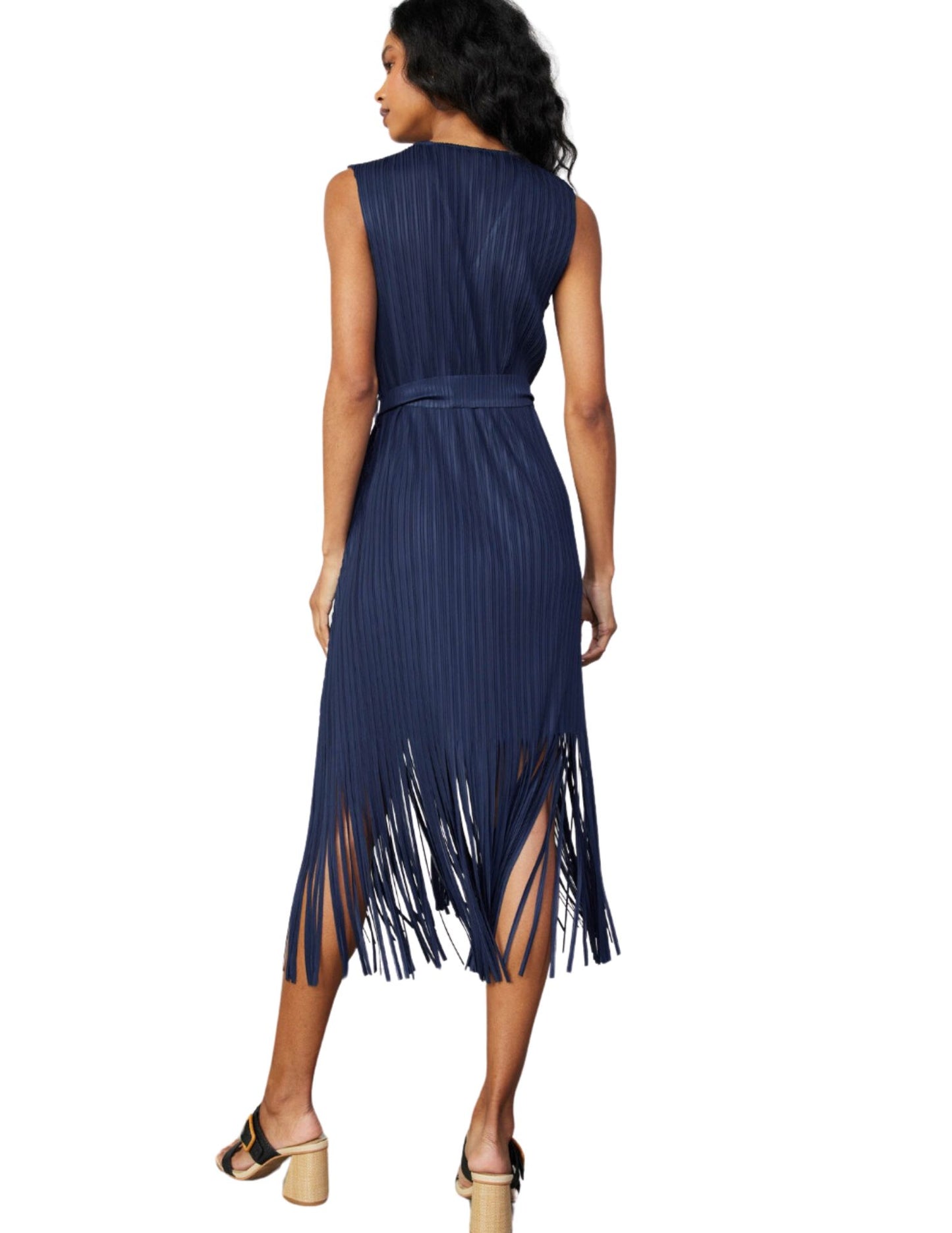 France Fringe Midi Dress