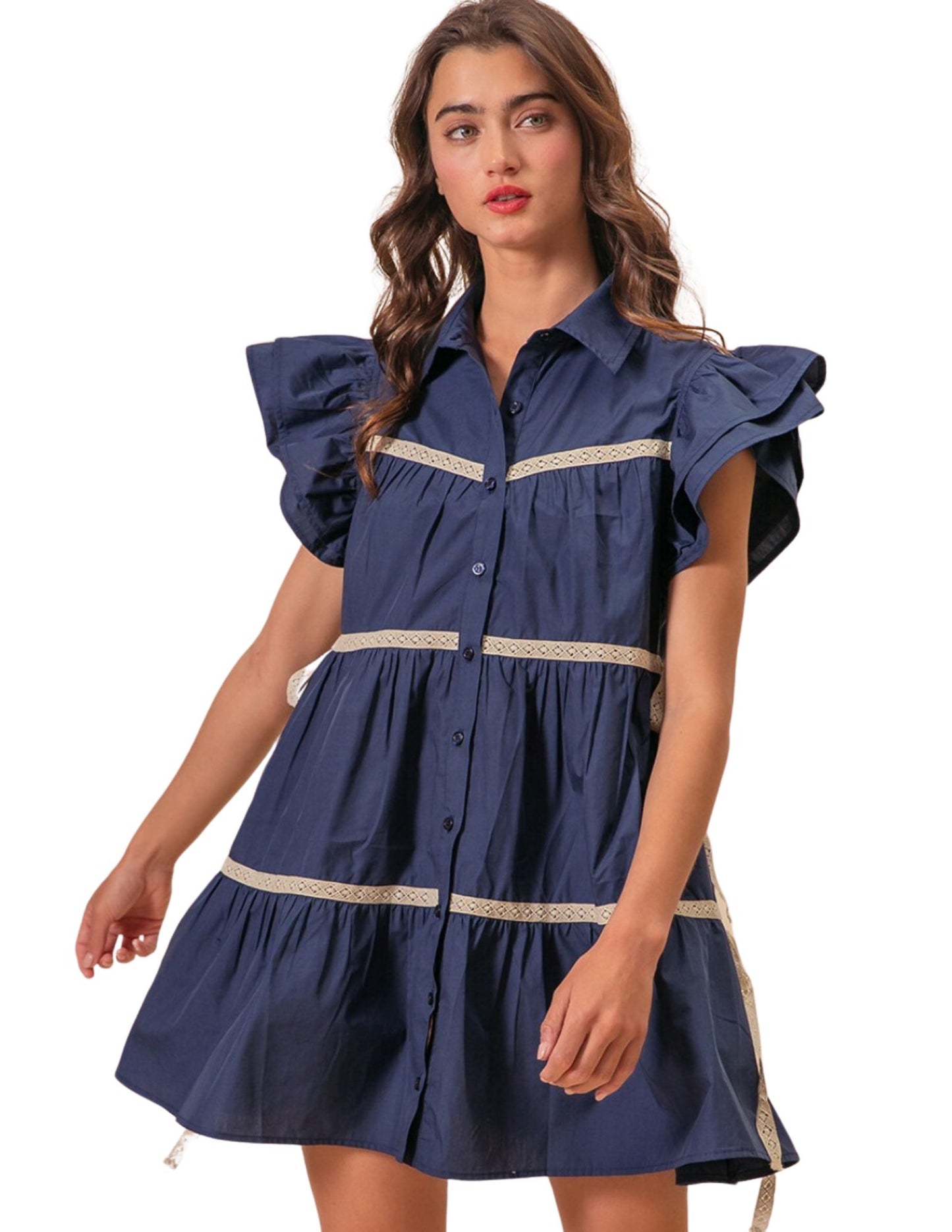 Navy Hart Mini Dress
