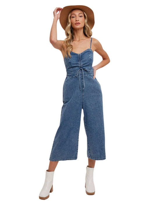 Alicia Acid Wash Jumpsuit- Medium