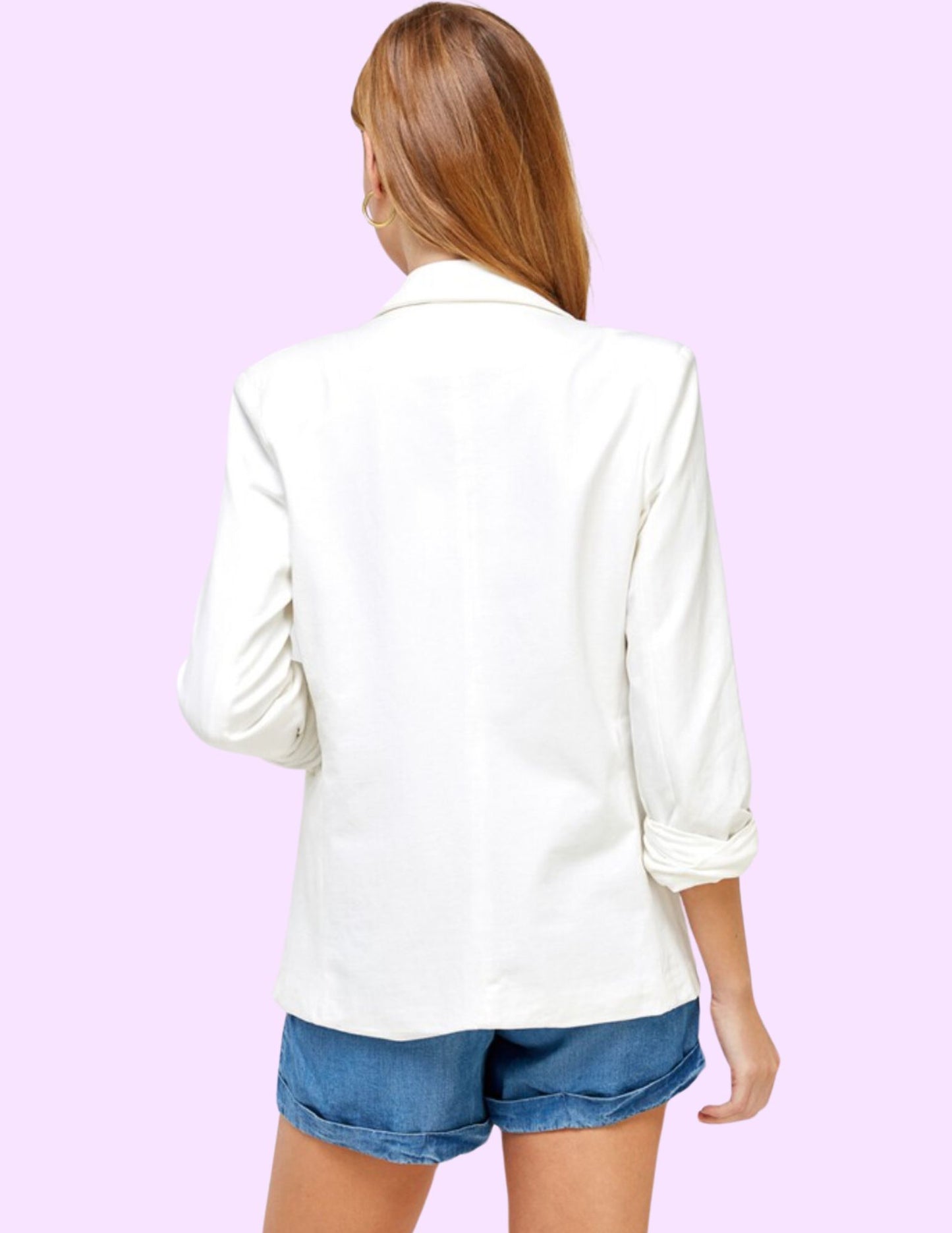 T-shirt Blazer- Cream