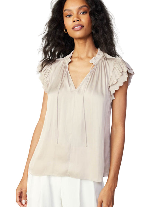 Flutterfly Blouse- Beige