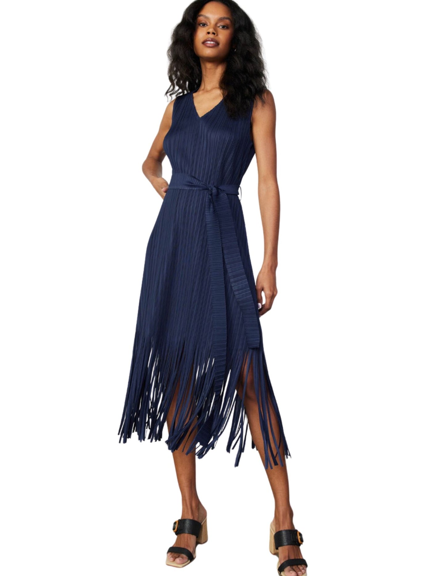 France Fringe Midi Dress