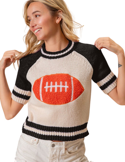 Football Time Sweater Top