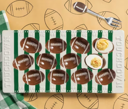 Football Field Deviled Egg Tray