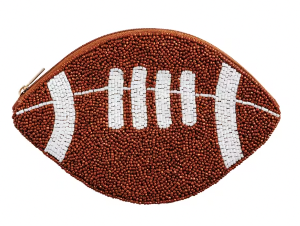 Football Beaded Wallet