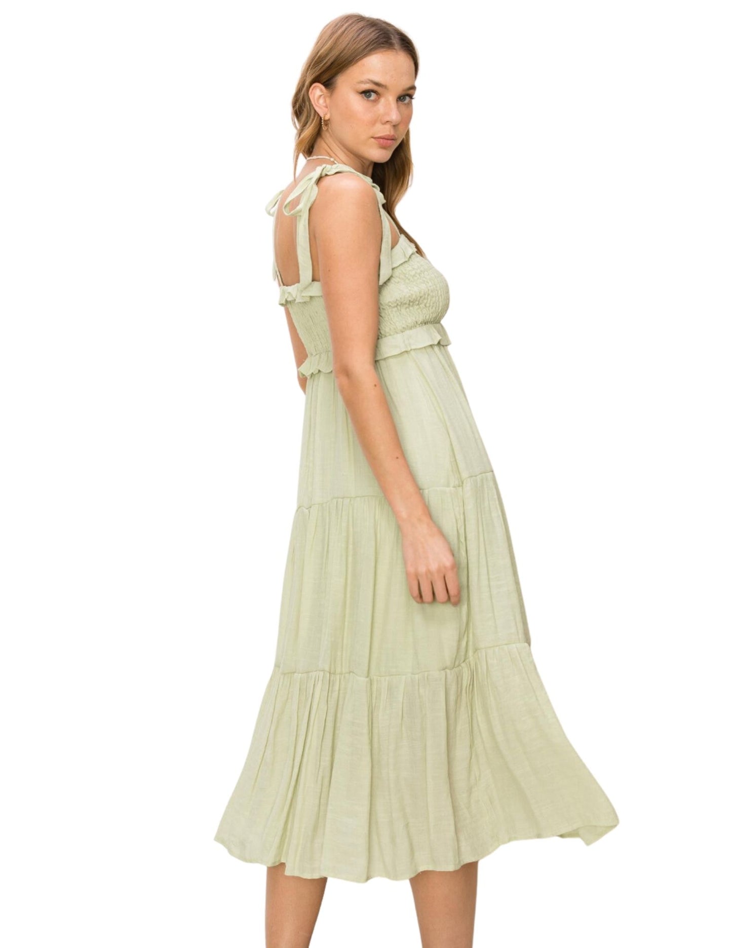 Sage Green Midi Dress