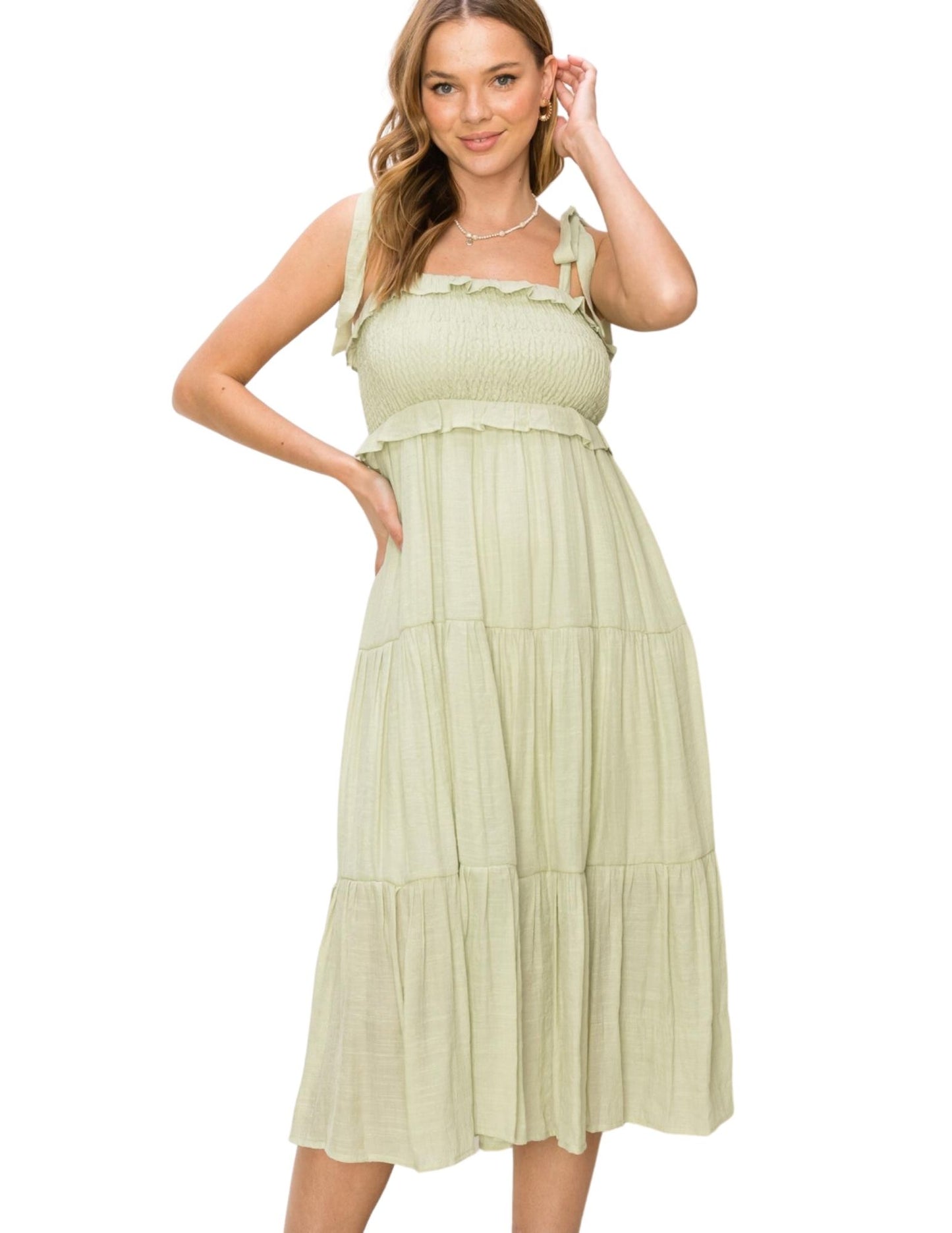 Sage Green Midi Dress